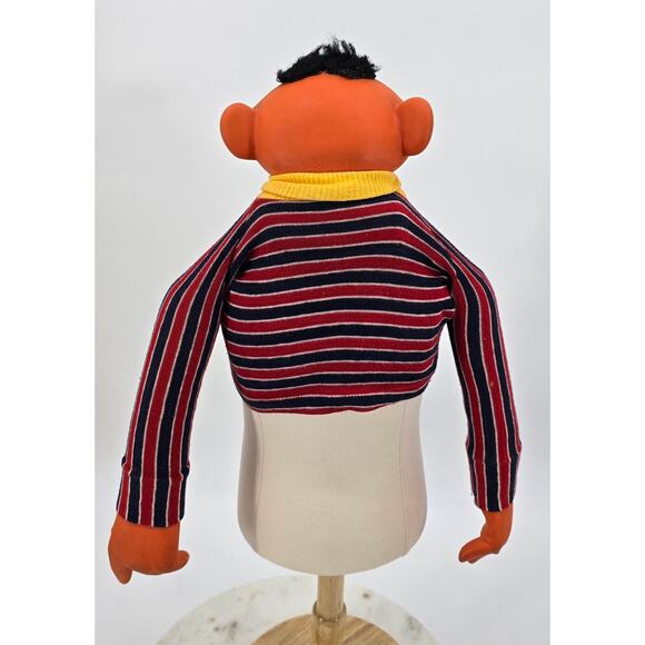 Vintage 1970s Muppets Ernie Puppet — Striped Shirt — Collectible Jim Henson Toy - Picture 3 of 6